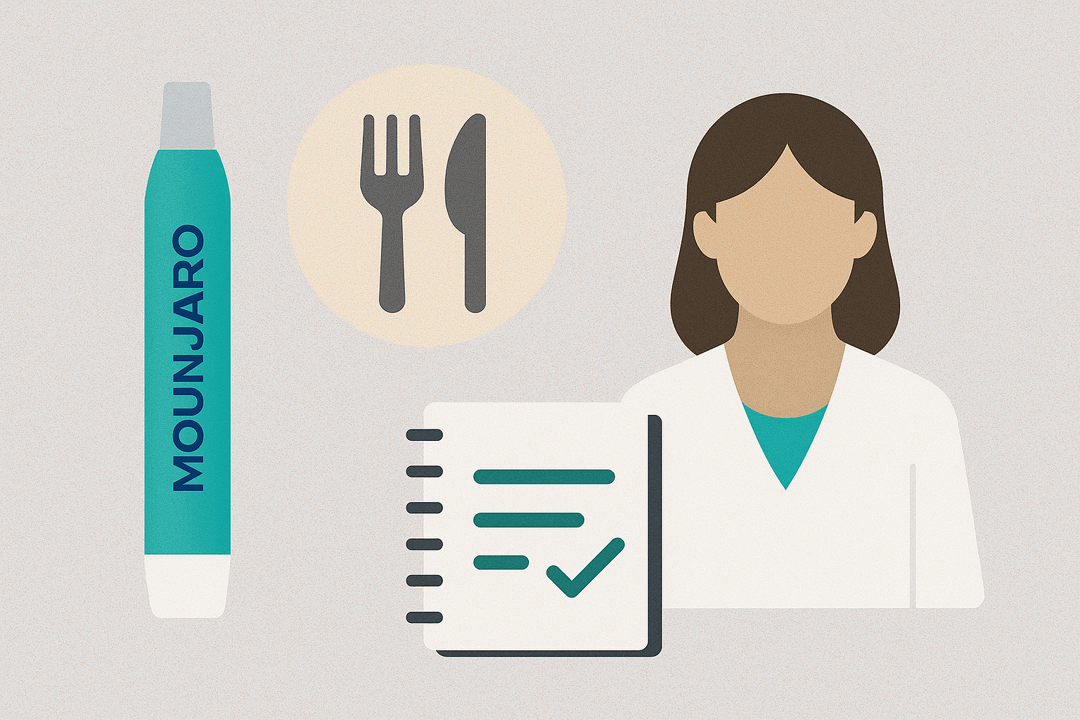 마운자로 복용 시 식단 가이드 인포그래픽