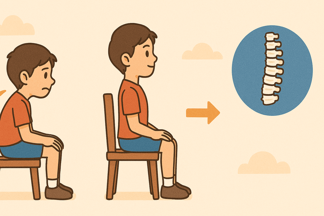 성장기 자세 교정과 척추 건강 관리법 인포그래픽