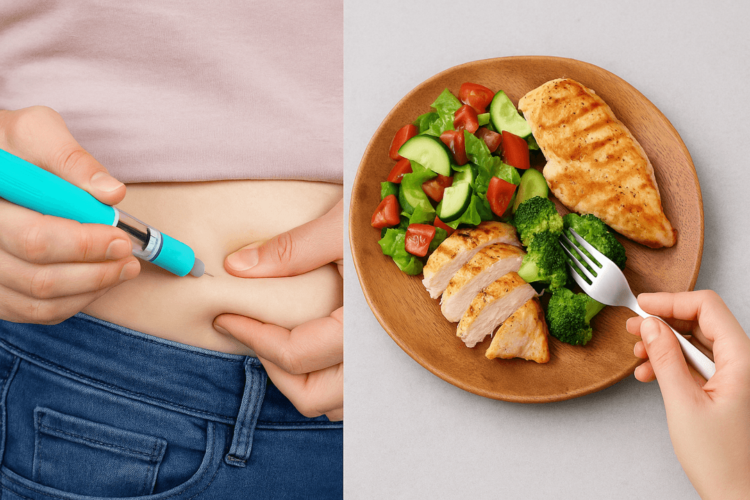 위고비와 식단 병행 시 체중 감량 효과 인포그래픽