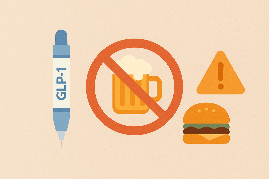 GLP-1 투약 중 피해야 할 습관 인포그래픽