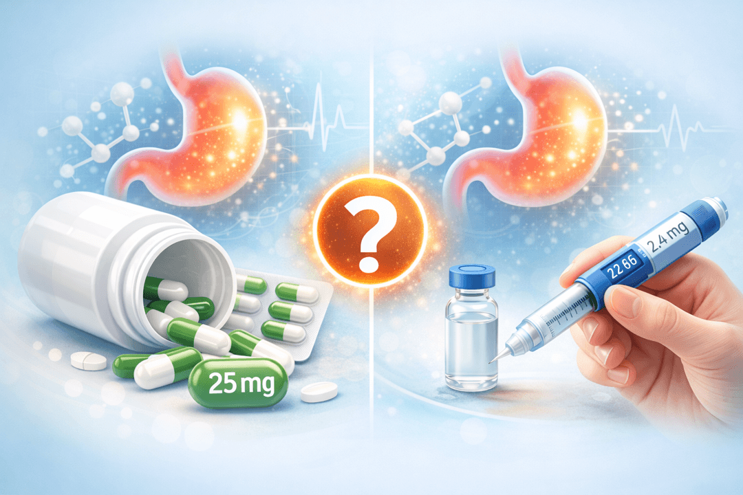 먹는 위고비 25mg과 주사 위고비 2.4mg 효과 차이 비교